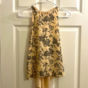 Light pink floral- thin material halter top